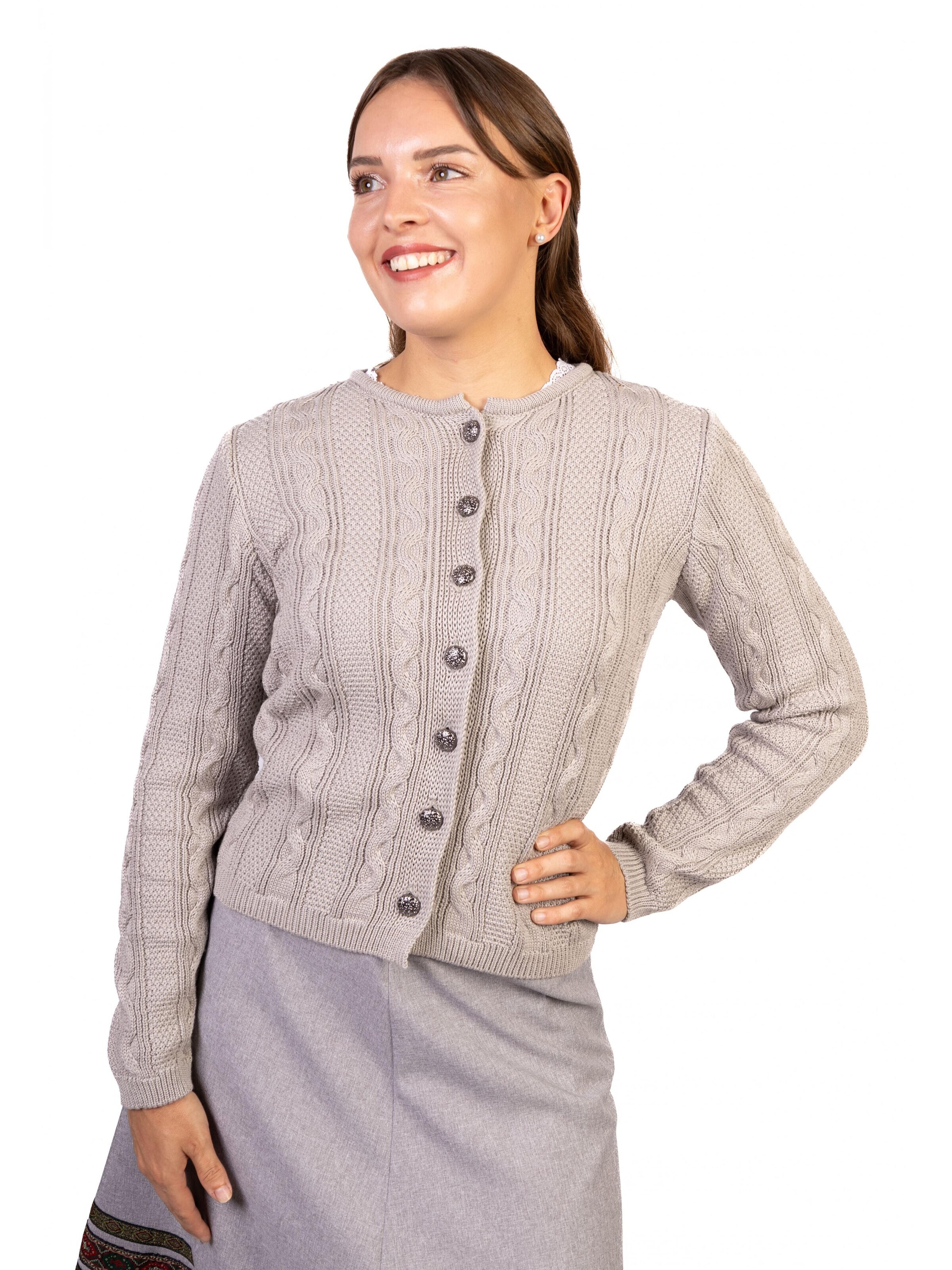 Trachtl Strickjacke‌‌‌‌‌‌‌‌‌ in Grau: Vorderseite
