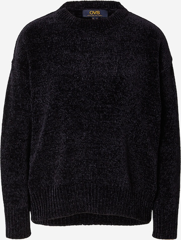 OVS Sweater 'CHENILLE' in Black: front