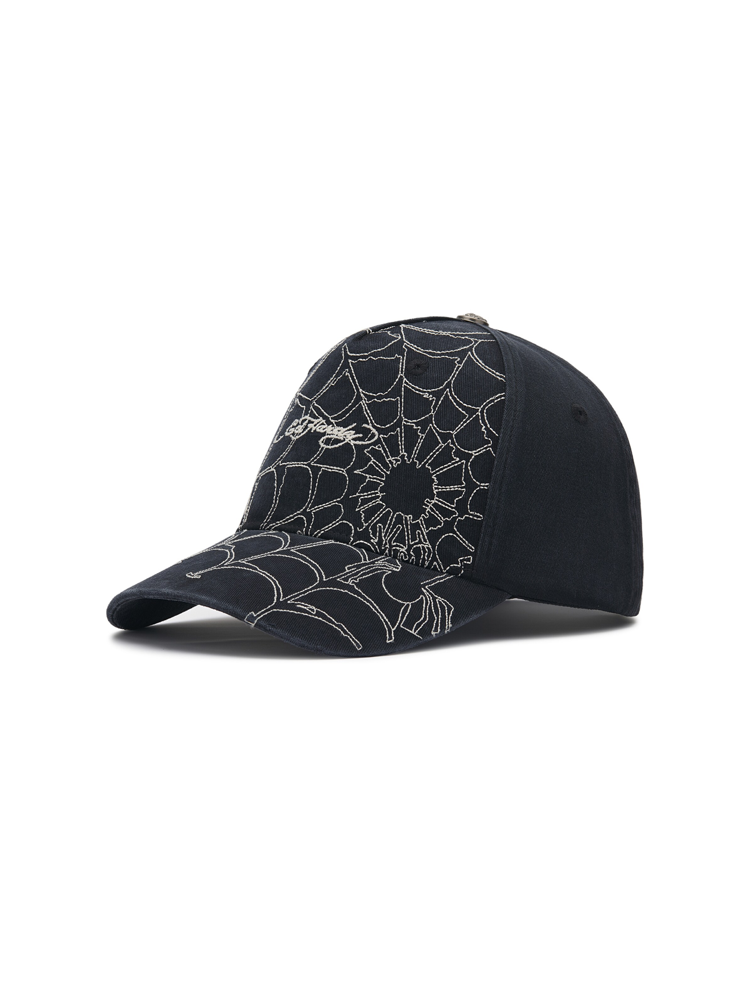 Cappello da baseball di Ed Hardy in nero: lato