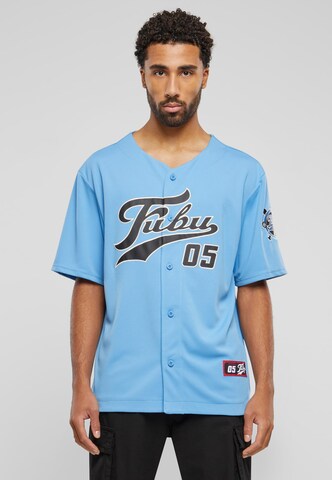 FUBU - Ajuste regular Camisa 'Varsity' en azul: frente