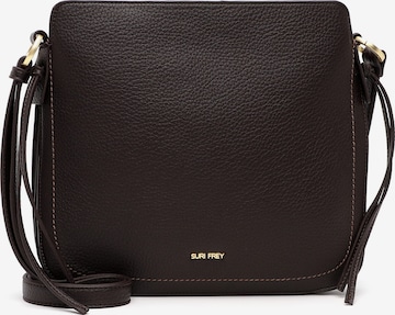 Borsa a spalla di Suri Frey in marrone: frontale