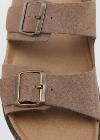 MANGO MAN Mules in Brown