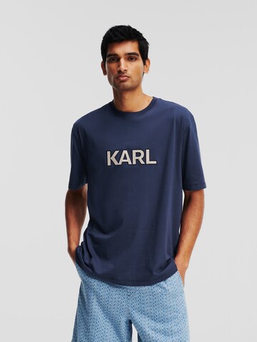 T-Shirt Karl Lagerfeld en bleu : devant