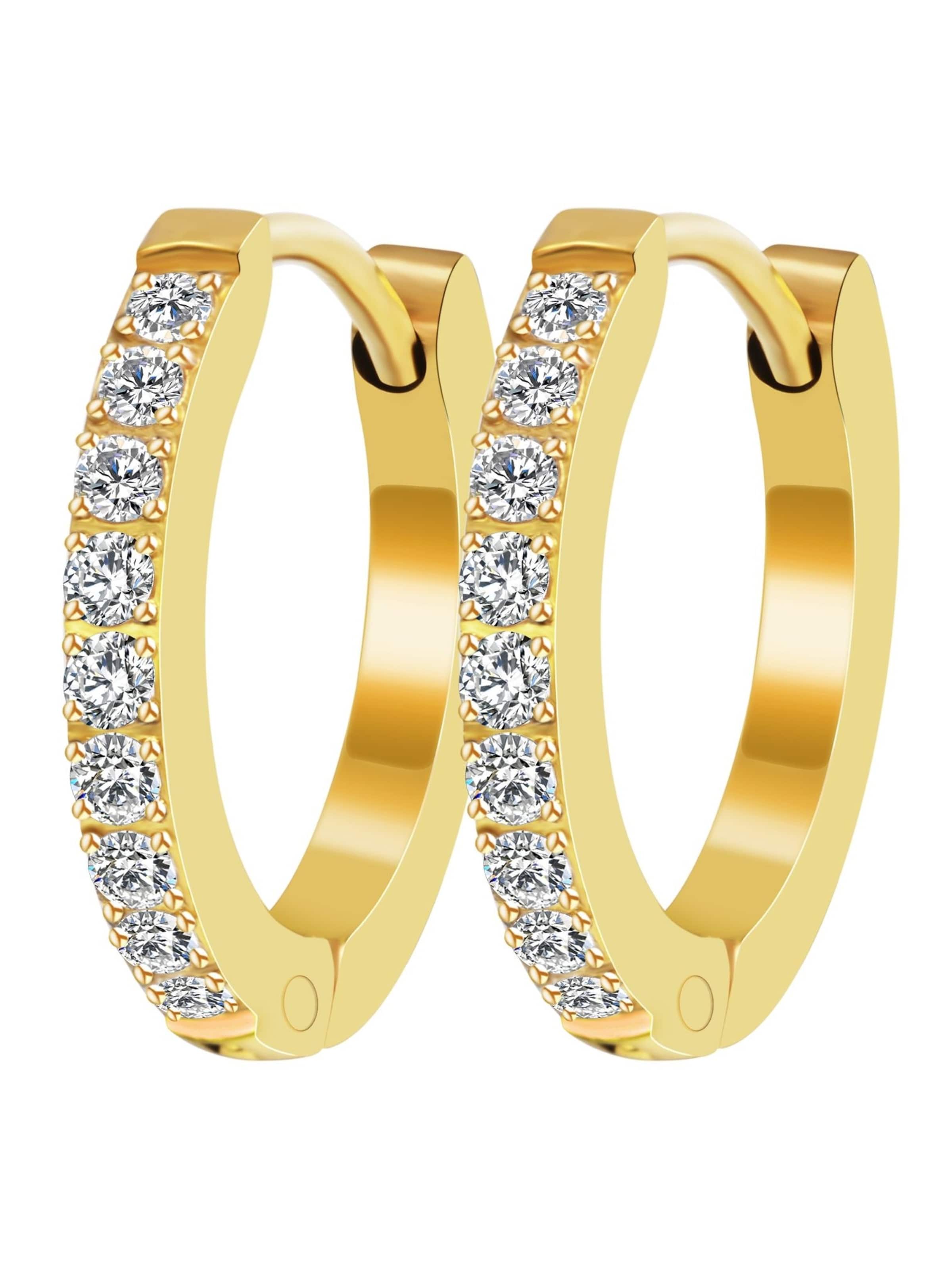 Akzent Earrings 'Sina, langlebig' in Gold: front