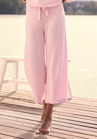 Elbsand Wide leg Pants in Pink: front