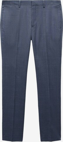 MANGO MAN Slim fit Pleated Pants 'Paris' in Blue: front