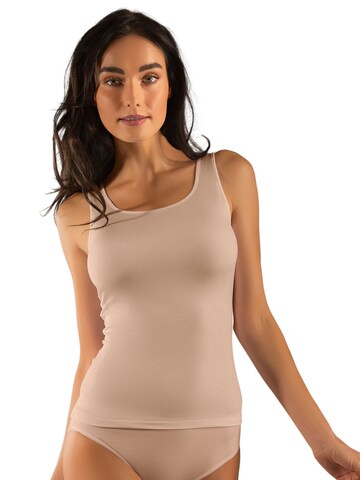 Nina von C. Undershirt 'Pure' in Brown: front