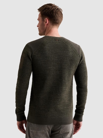PME Legend Trui 'Pullover in cotton mélange with flight pocket' in Groen