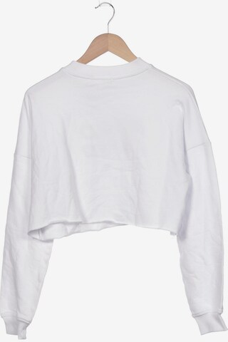 NA-KD Sweatshirt & Zip-Up Hoodie in XL in White