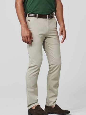 Meyer Hosen Regular Chino Pants 'Bonn' in Beige: front