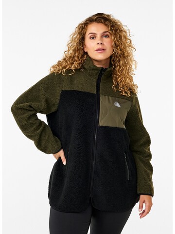 Active by Zizzi - Chaqueta polar 'Aophelia' en verde: frente