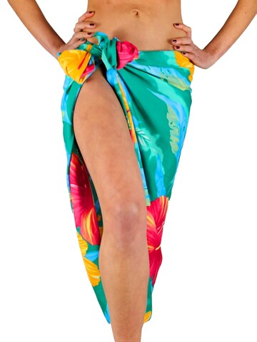 King Kameha Beach Towel 'Big Flower' in Blue