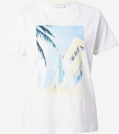 comma casual identity T-shirt en bleu clair / sapin / blanc, Vue avec produit