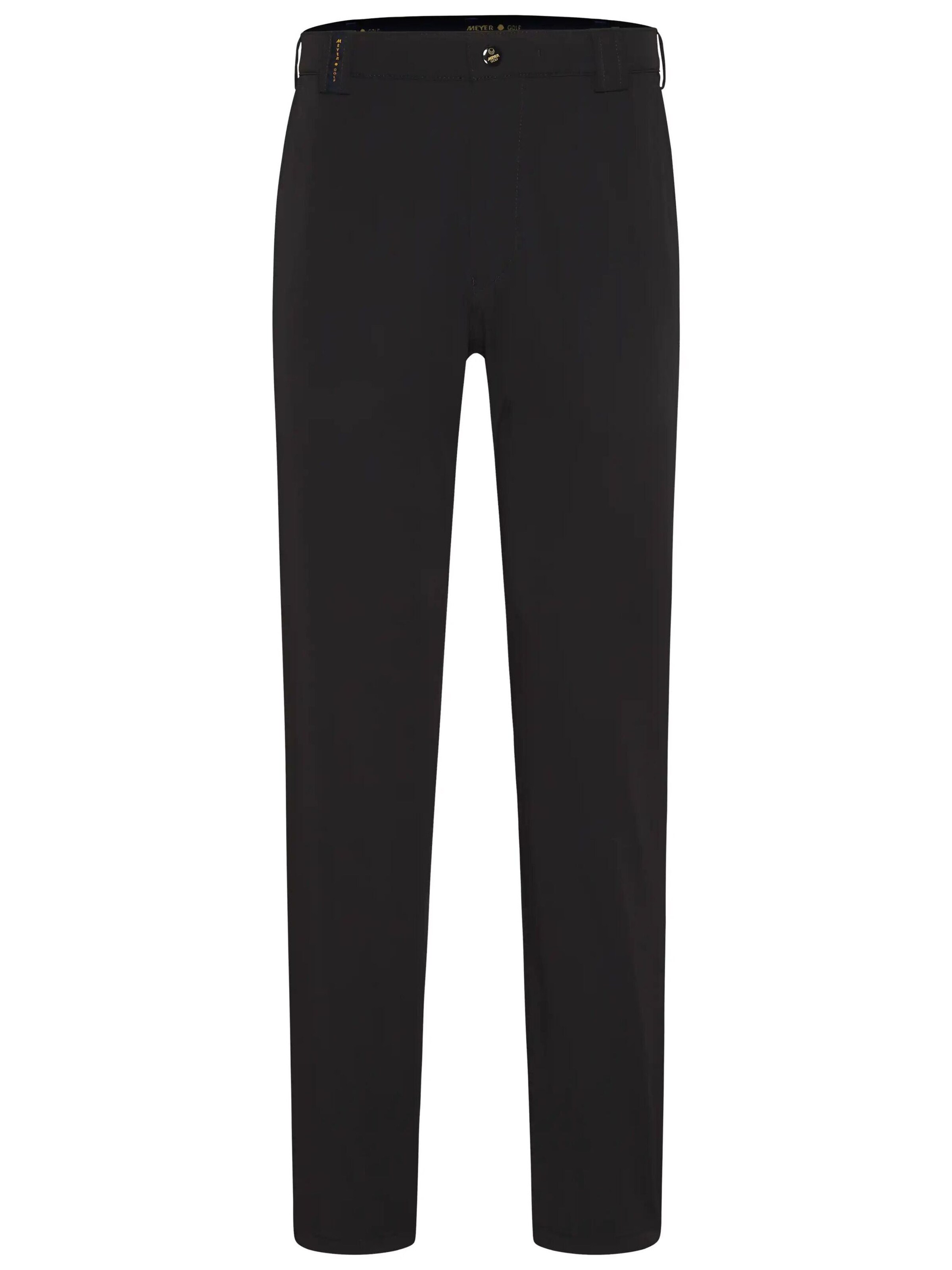 MEYER Slim fit Chino trousers 'Augusta' in Black: front