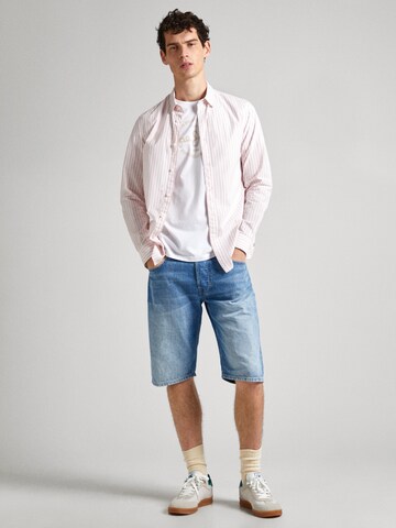 Pepe Jeans Regular fit Button Up Shirt ' PIGDON ' in Pink