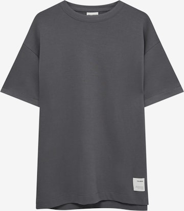 T-Shirt Pull&Bear en gris : devant