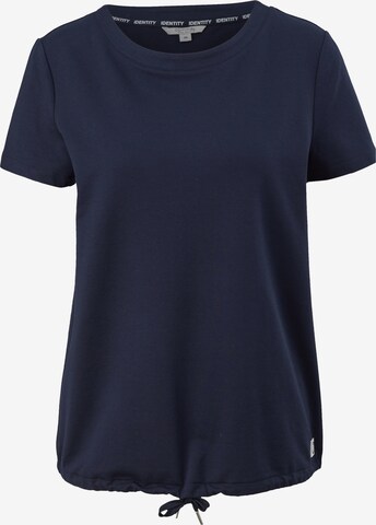 comma casual identity Shirt in Blauw: voorkant