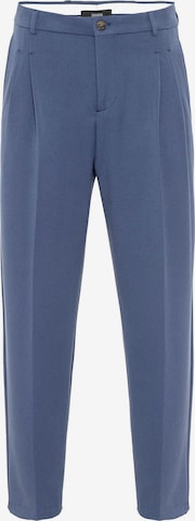 Antioch Štandardný strih Plisované nohavice - Modrá: predná strana