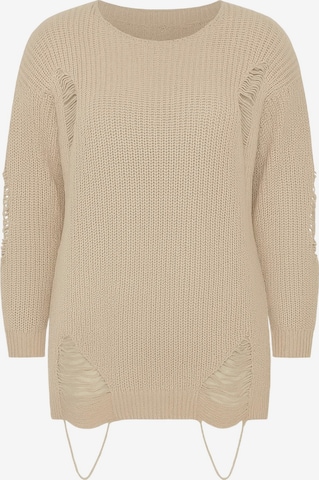 Shape Of You Pullover in Beige: Vorderseite