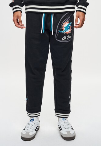 Recovered Regular Sports trousers 'NFL Dolphins Go Fins' in Black: front