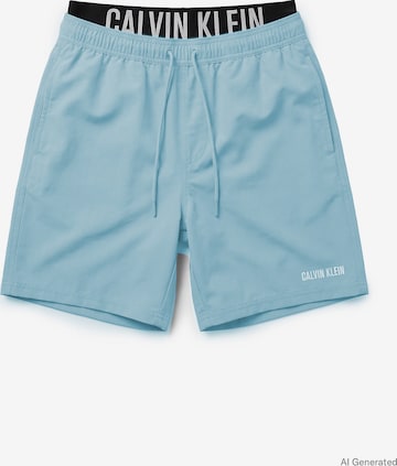 Shorts de bain 'Intense Power' Calvin Klein Swimwear en bleu : devant