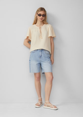 QS Bluse in Beige: Vorderseite