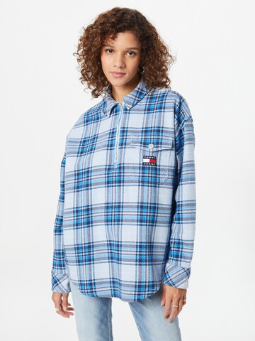 Tommy Jeans Blouse in Blauw: voorkant