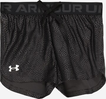 UNDER ARMOUR Regular Workout Pants 'Play Up' in Black: front