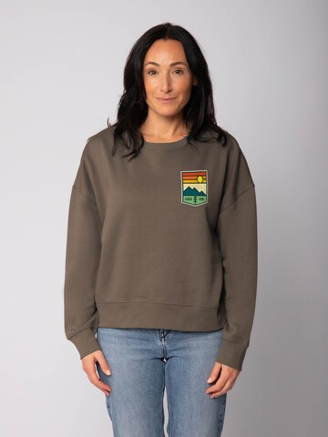 Sweat-shirt 'Good Vibe ' Watapparel en marron : devant