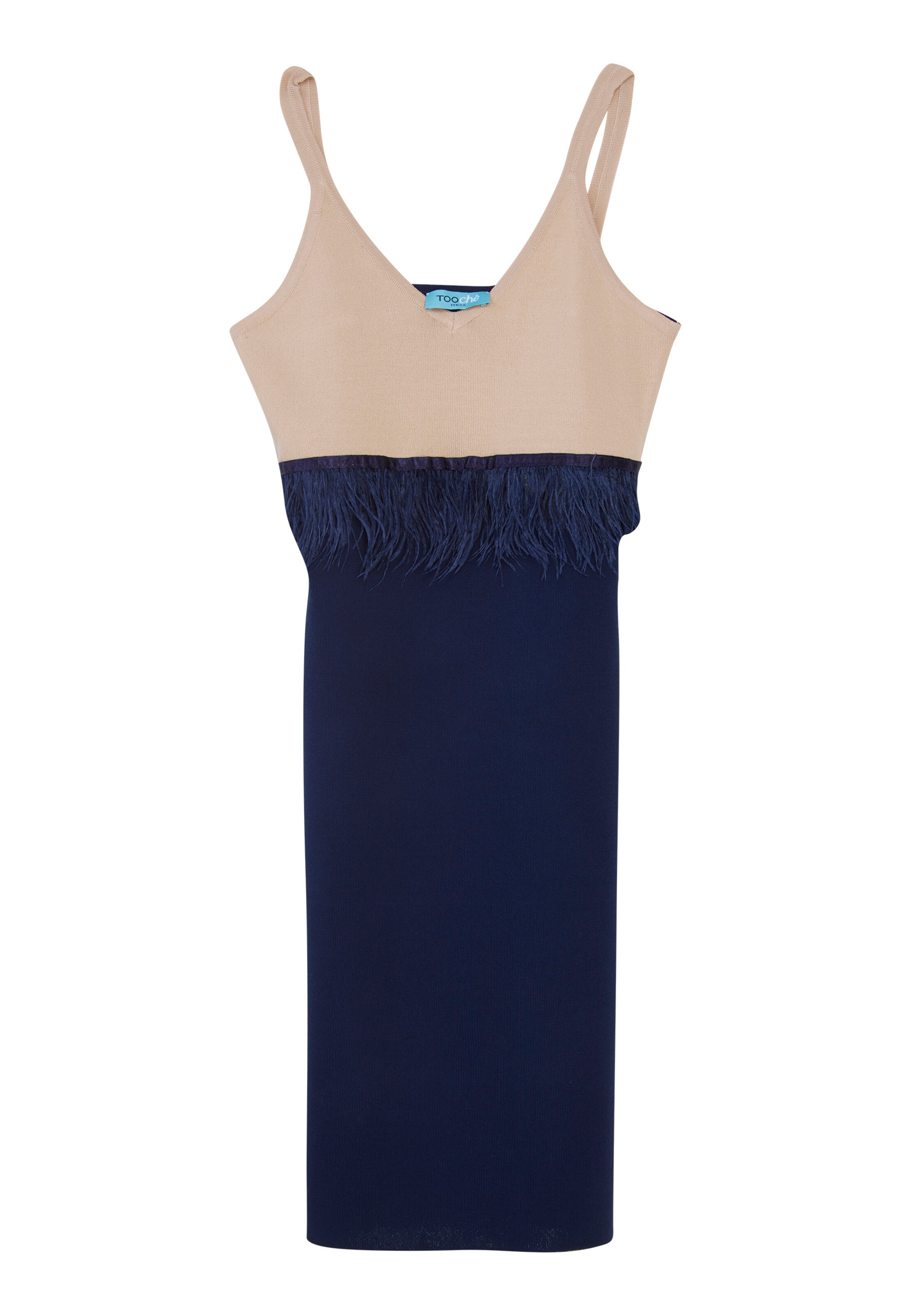 TOOche Kleid in beige / navy, Produktansicht