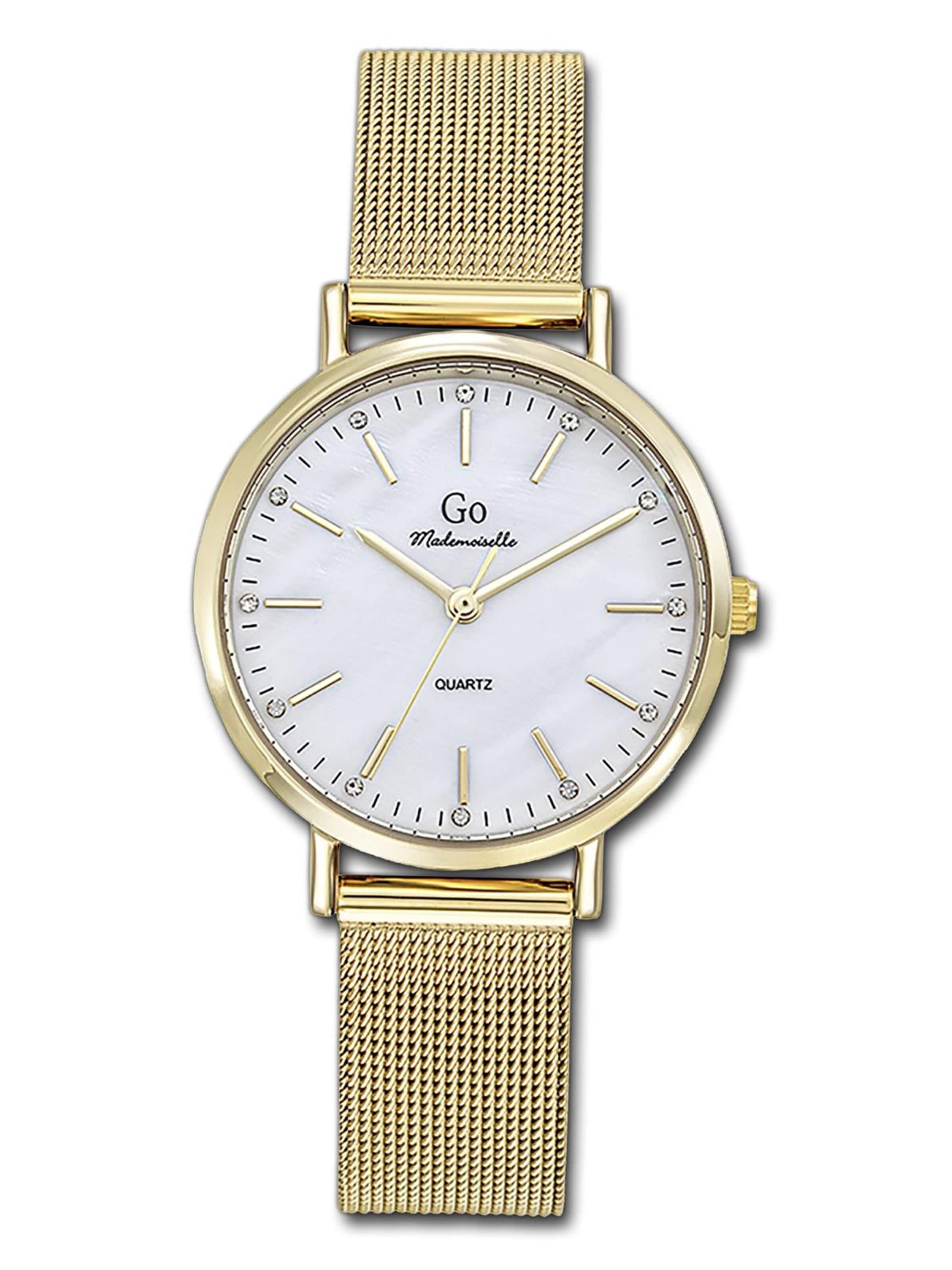 GO GirlOnly - Reloj analógico en oro: frente
