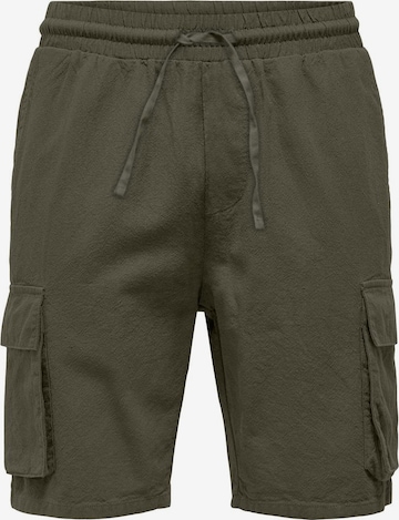 Only & Sons Regular Shorts 'Sinus' in Grün: predná strana