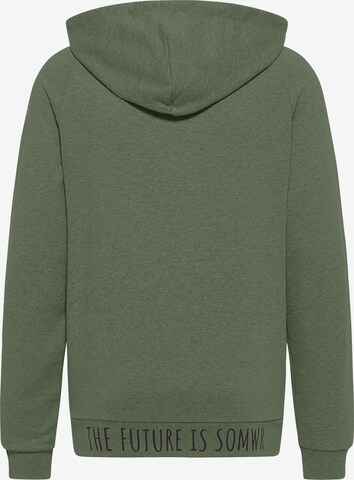 SOMWR Zip-Up Hoodie 'ZIP UP' in Green