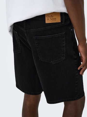 Largi Jeans 'ONSFADE' de la Only & Sons pe negru