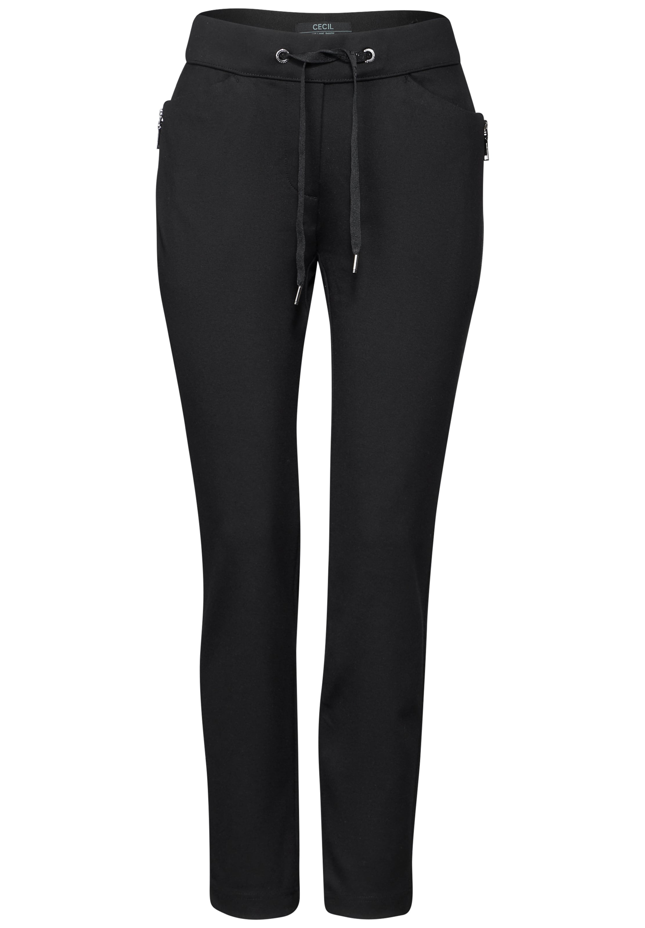 CECIL Regular Pants in Black: front