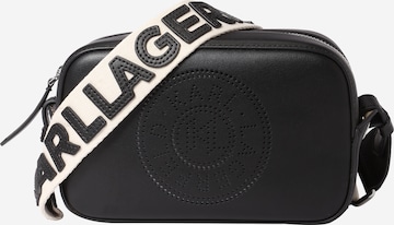 Karl Lagerfeld - Bolso de hombro en negro: frente