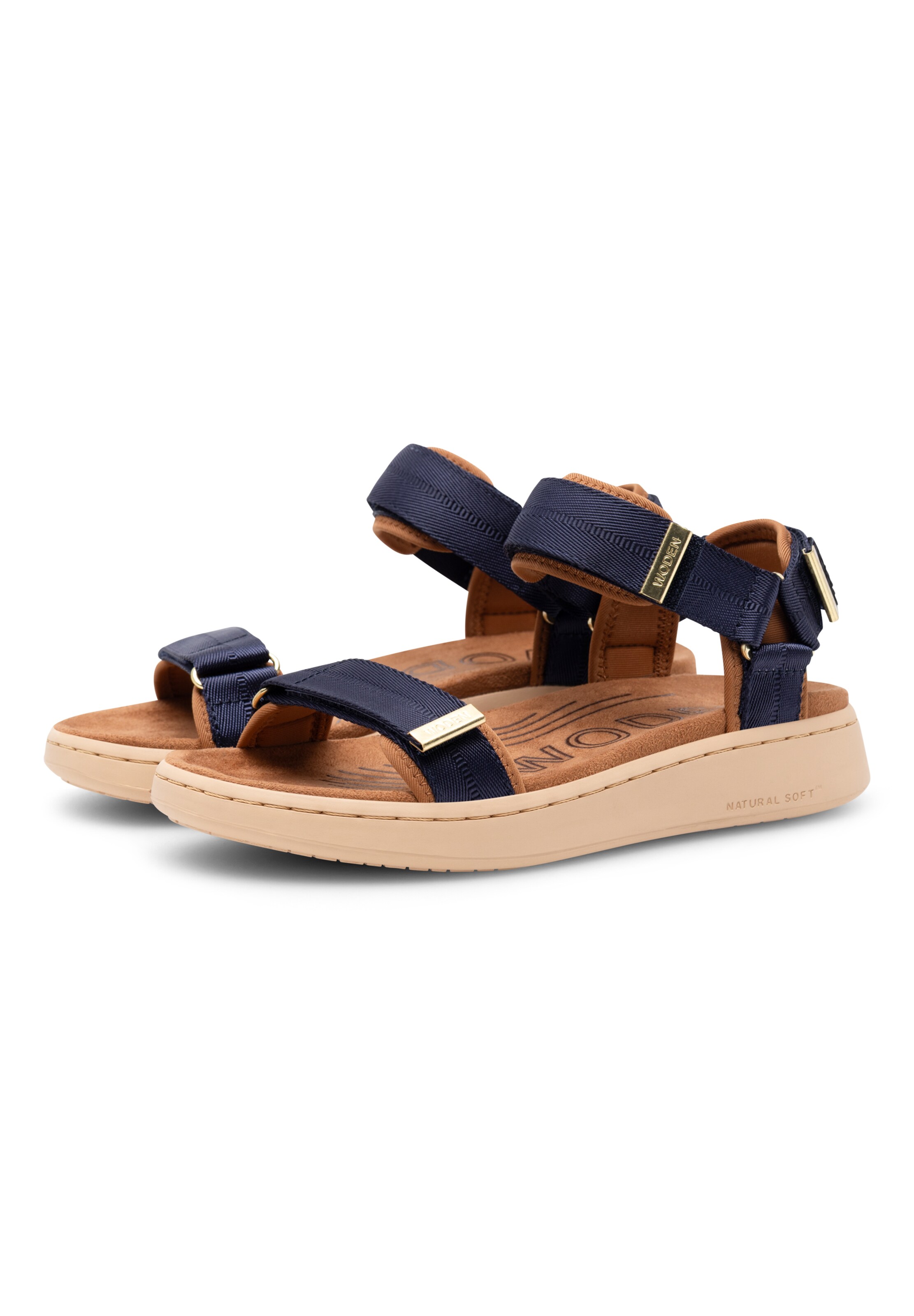 WODEN Sandaal 'Line' in Blauw