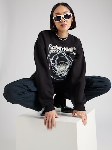 Calvin Klein Jeans Μπλούζα φούτερ 'GALAXY' σε μαύρο