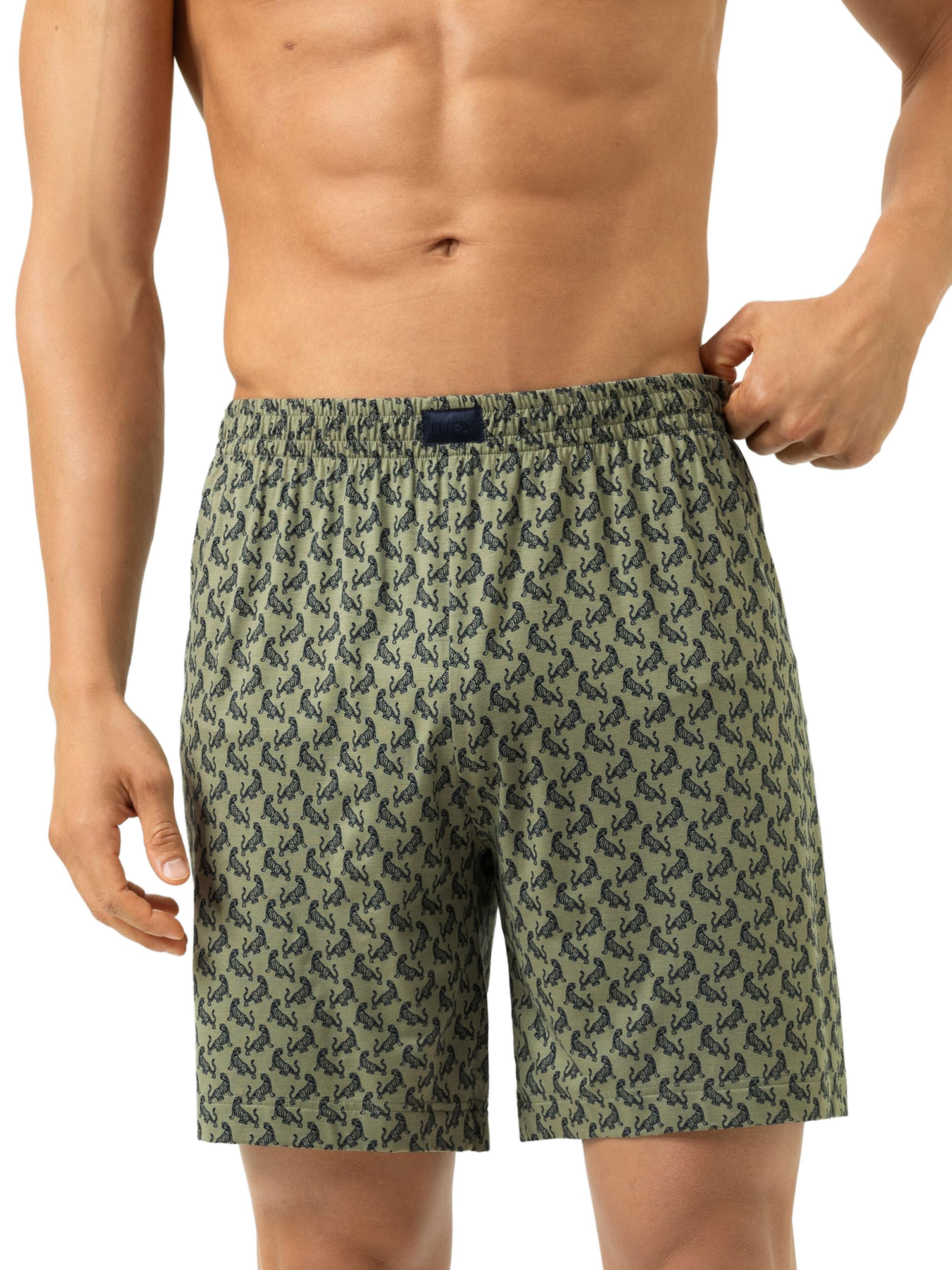 Pyjama court 'Tipsy Tigers' Mey en vert : devant