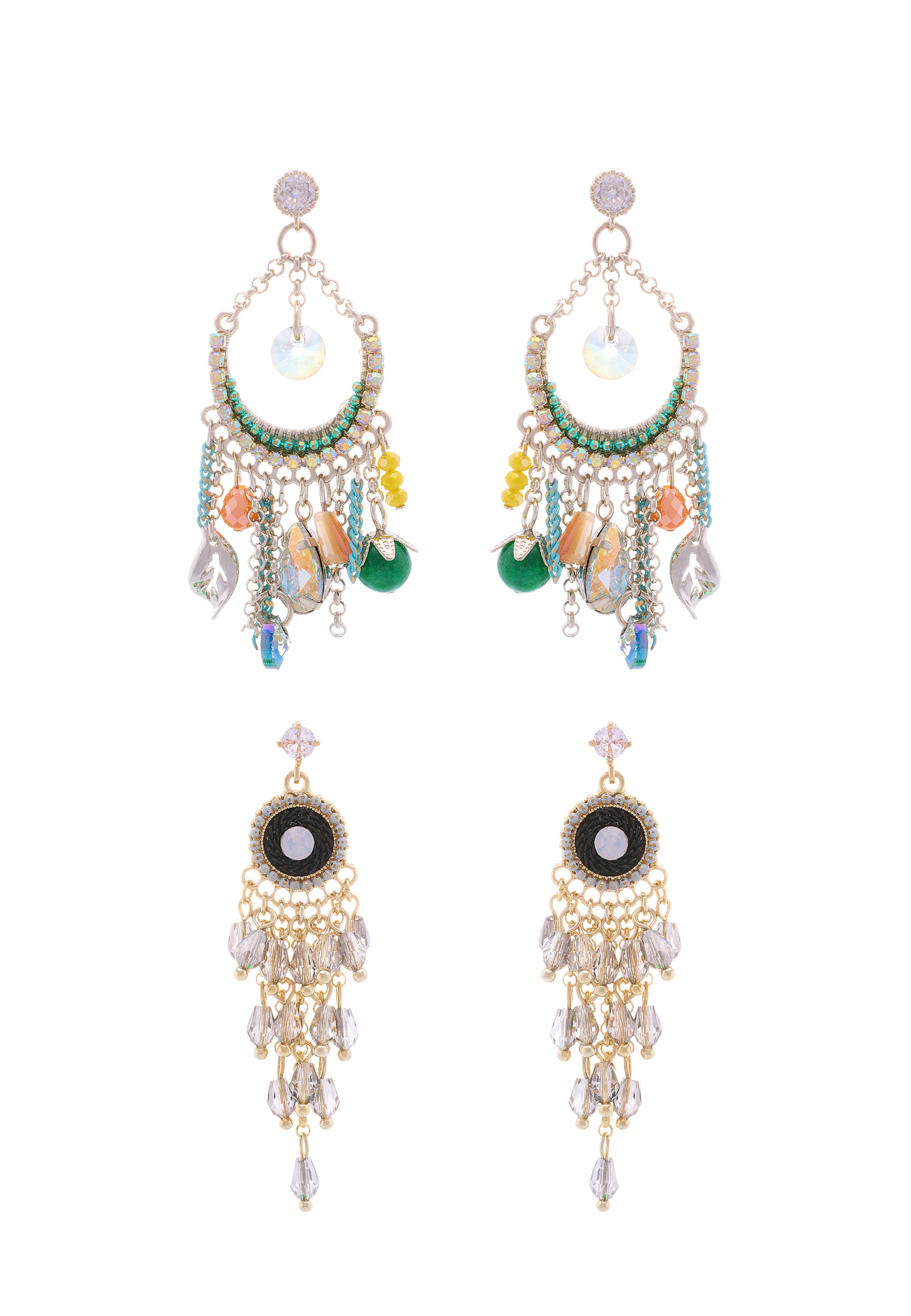 IZIA - Conjunto de joyería en azul: frente