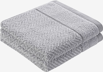 Serviette Herzbach home en gris : devant