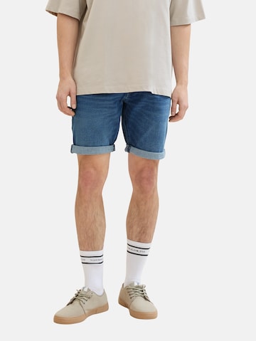 TOM TAILOR DENIM Regular Shorts in Blau: predná strana