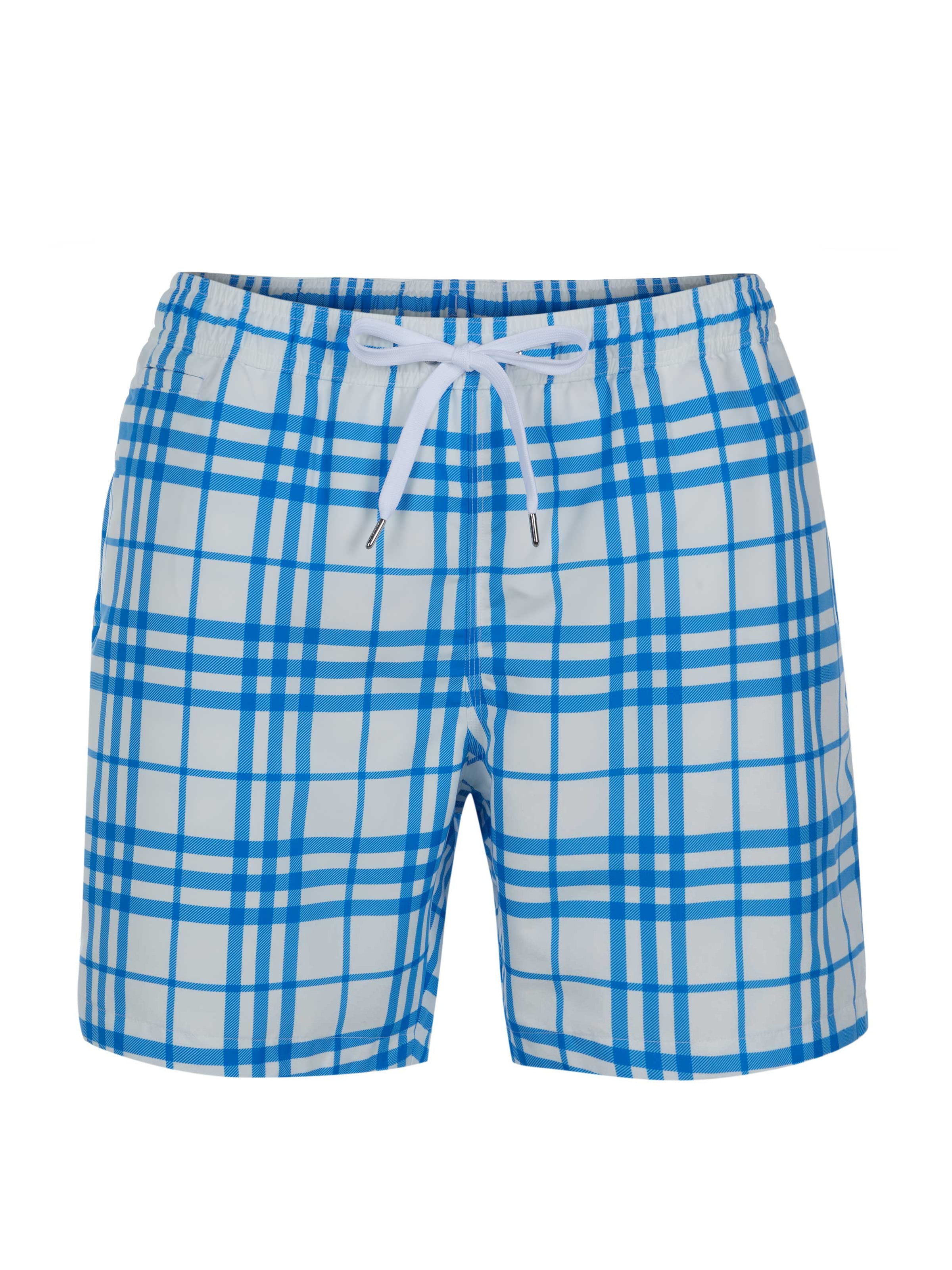 BURBERRY Badehose 'Burberry MARTIN Badehose weiß/blau'‌‌‌‌ in Weiß: Vorderseite