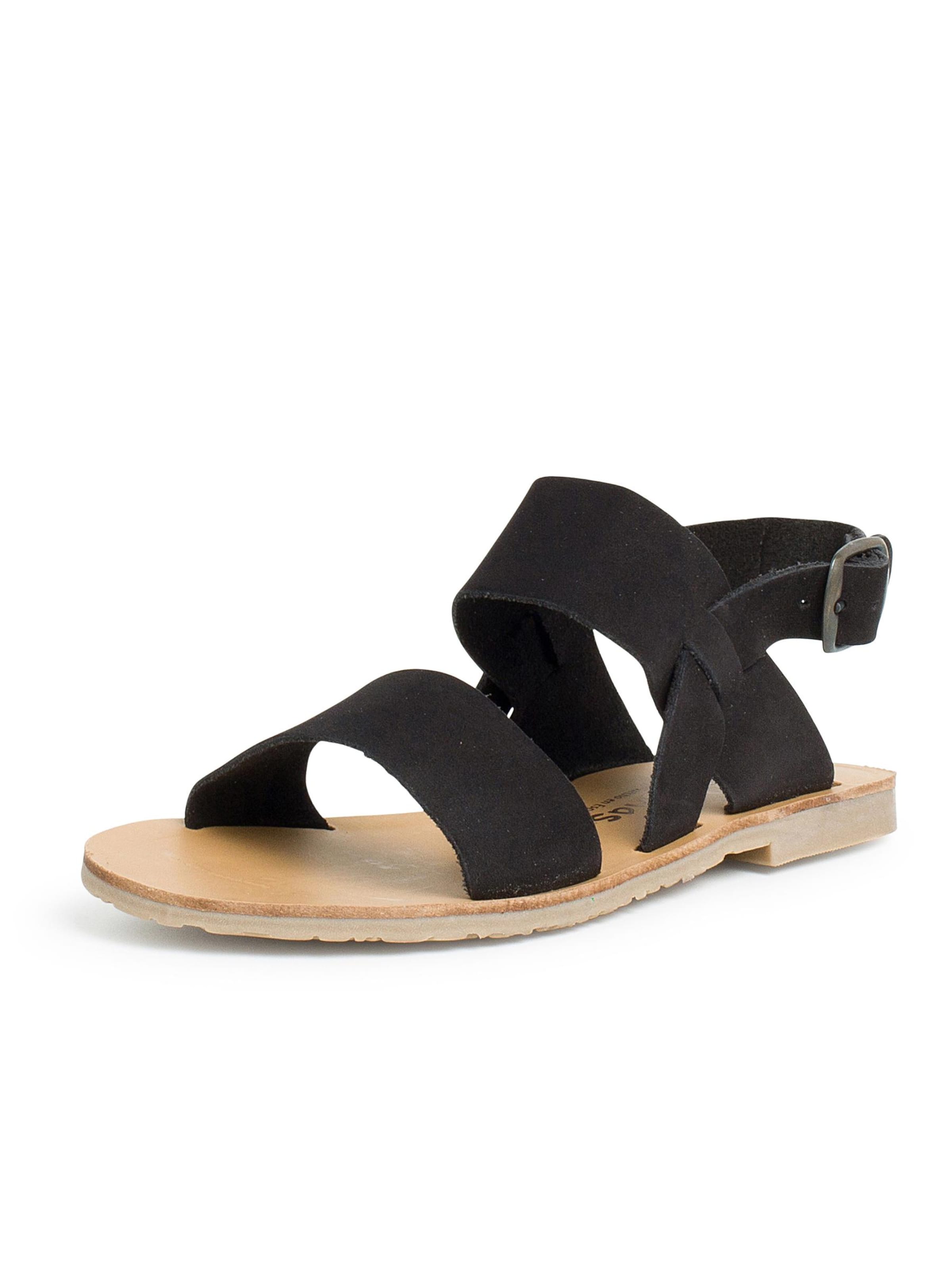 Sandales Pisamonas en noir : devant