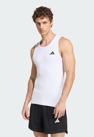 ADIDAS PERFORMANCE Λειτουργικό μπλουζάκι 'Power Essentials' σε λευκό: μπροστά