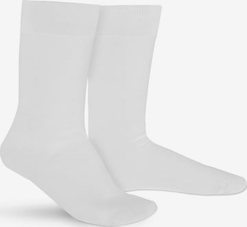 Hipperboo Sokken 'The Bamboo Classics Bamboe Sokken' in Wit: voorkant