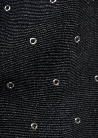 MANGO Loose fit Jeans 'Eyelets' in Black