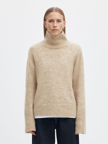 SELECTED - Jersey en beige: frente