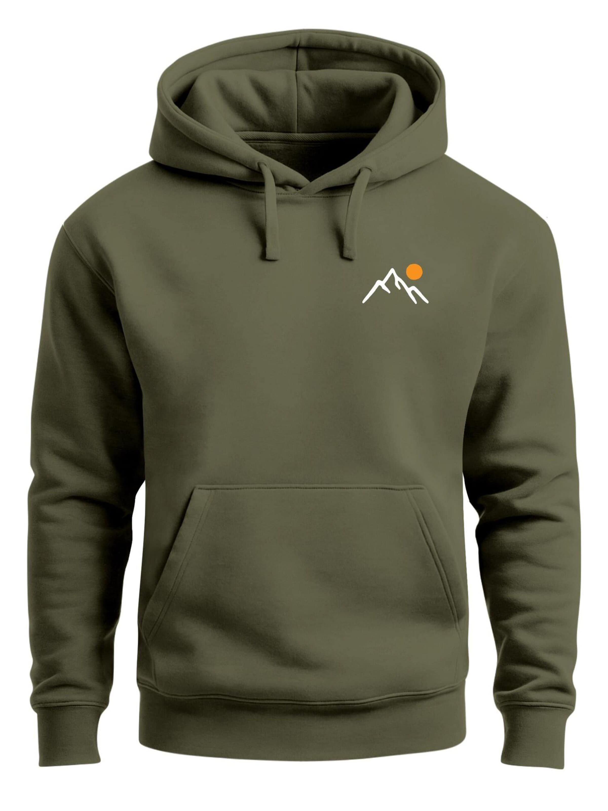 Neverless Sweatshirt 'Mountain Sun' in Green: front