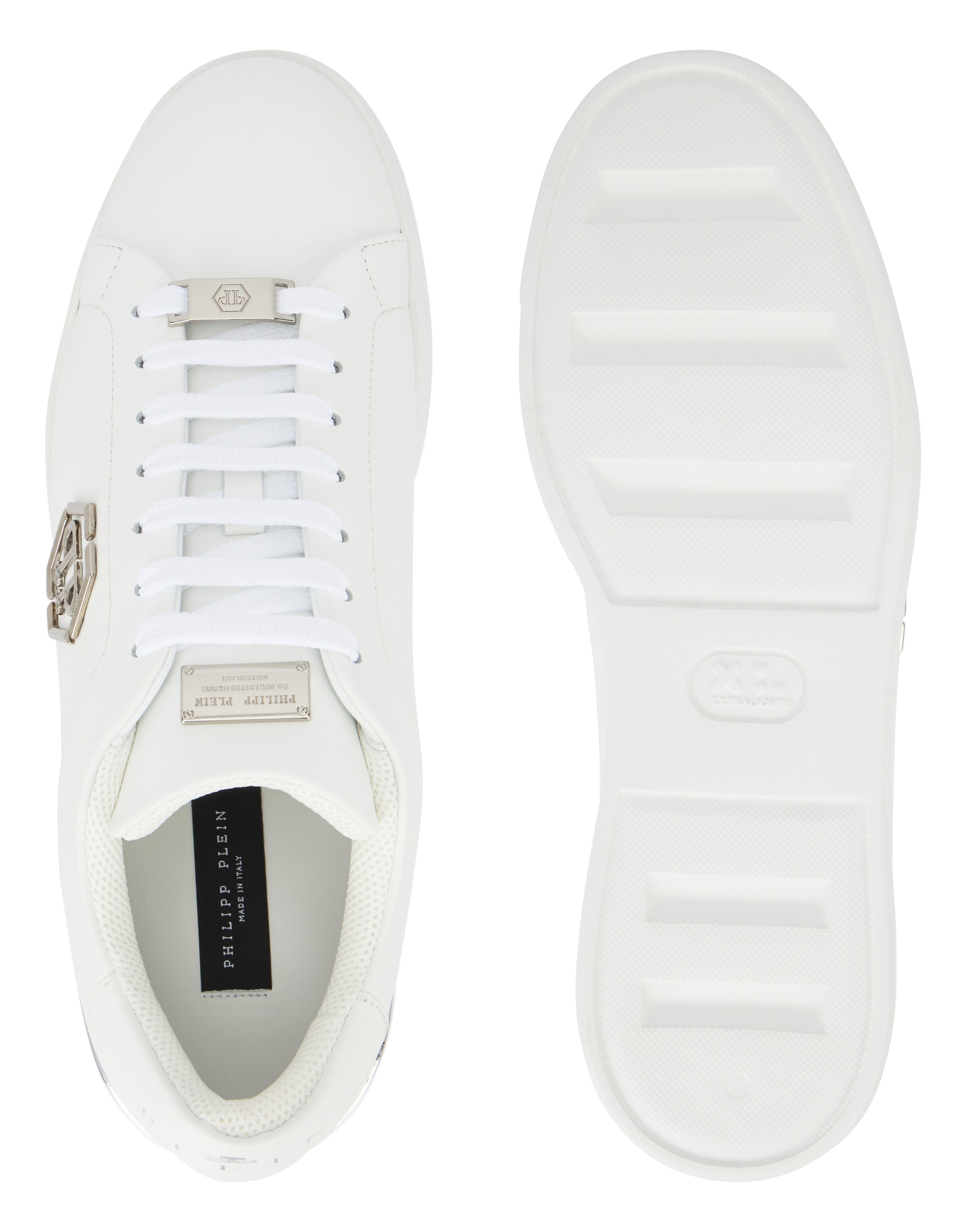 Philipp Plein Platform trainers 'Hexagon' in White